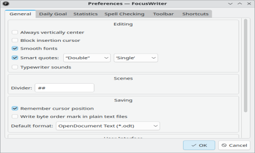 FocusWriter Screenshot 2
