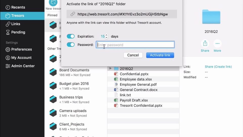Tresorit Screenshot 2
