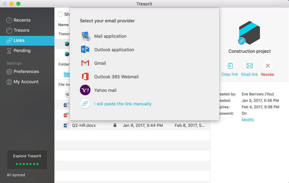 Tresorit Screenshot 4