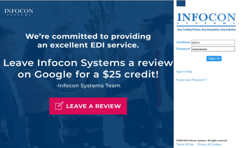 Infocon Systems Web EDI Screenshot 1