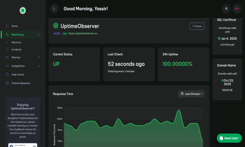UptimeObserver Screenshot 1