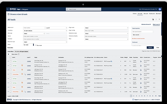 PCS TMS Screenshot 2