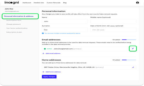 Incogni Screenshot 1
