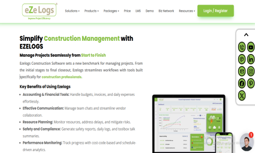 Ezelogs AI Powered Construction Industry Software Screenshot 1