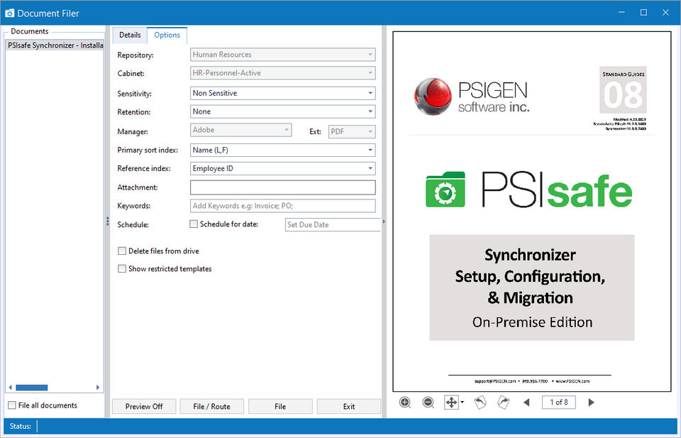 PSISafe Screenshot 2