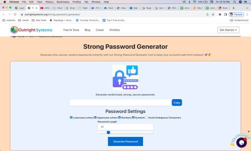Strong Password Generator Screenshot 1