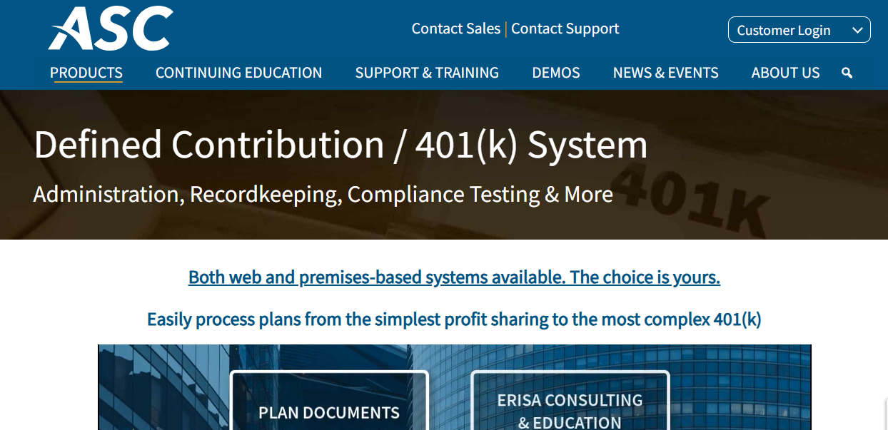 ASC Defined Contribution Screenshot 1