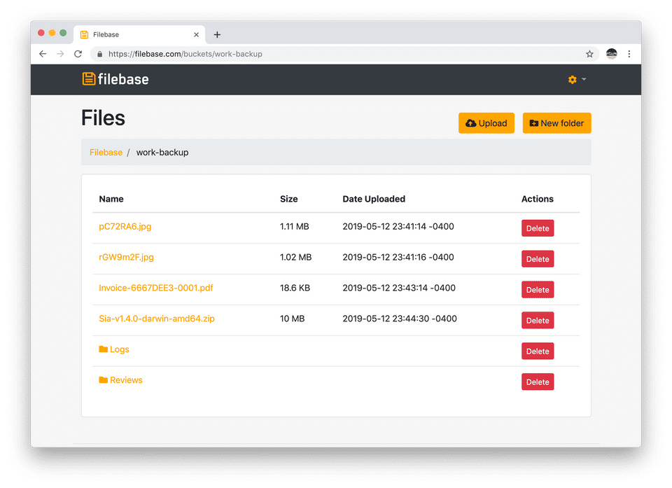 Filebase Screenshot 1