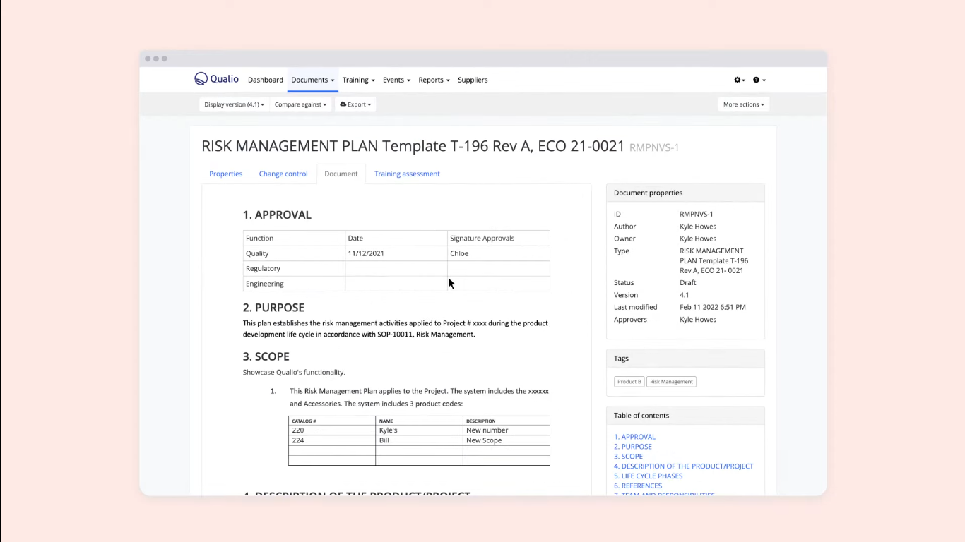 Qualio Screenshot 4