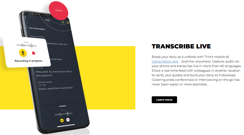 Trint Screenshot 4