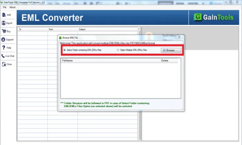 GainTools EML Converter  Screenshot 1