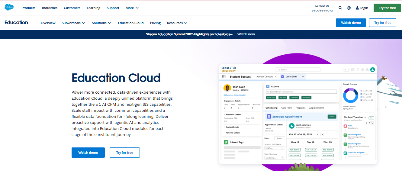 Salesforce Education Screenshot 1