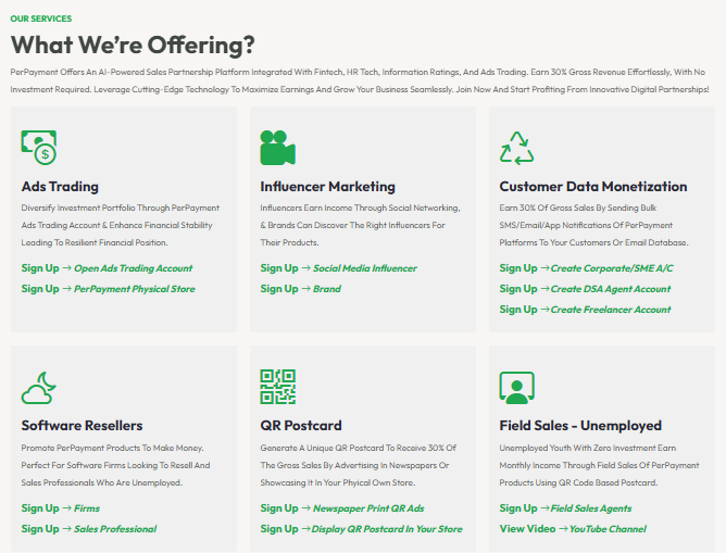 PerPayment - AI Based Sales Partnership Platform  Screenshot 2