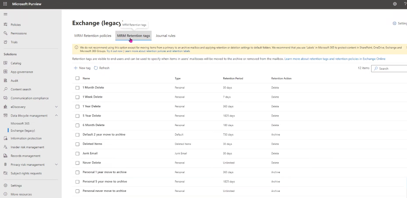 Microsoft Exchange Online Archiving Screenshot 2