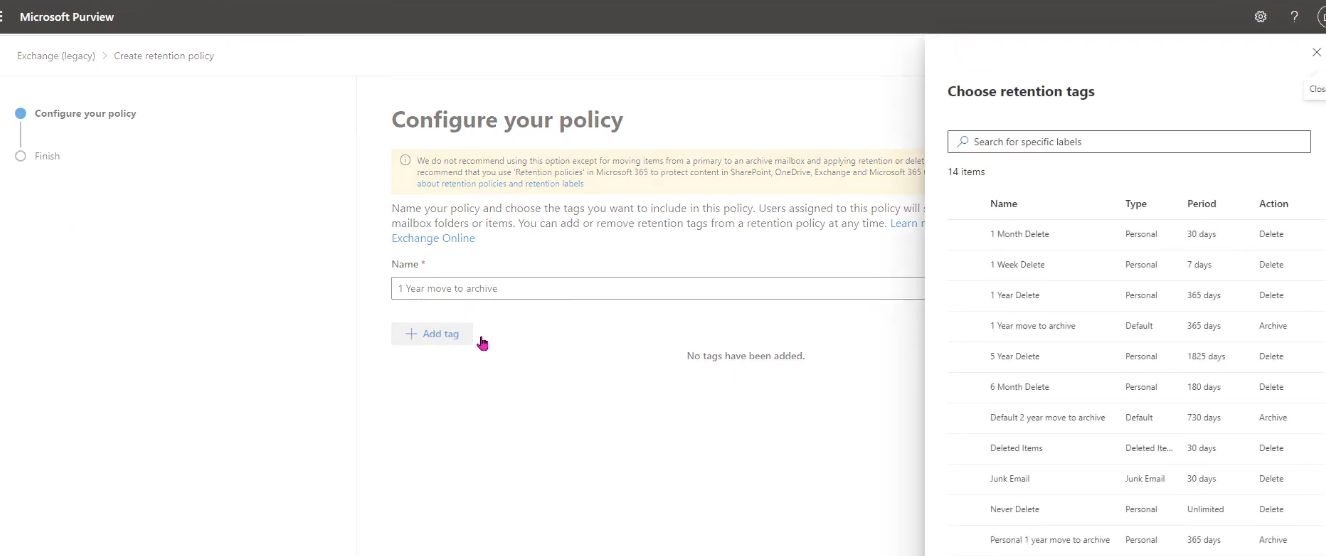 Microsoft Exchange Online Archiving Screenshot 4