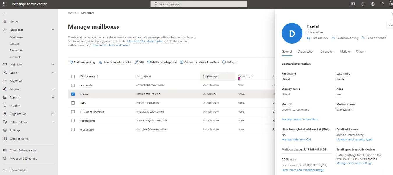 Microsoft Exchange Online Archiving Screenshot 8