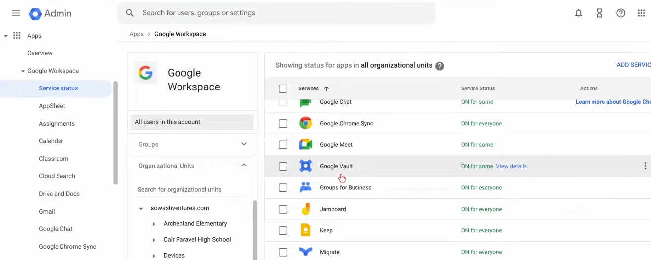 Google Vault Screenshot 4