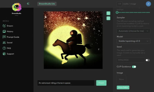DreamStudio  Screenshot 1