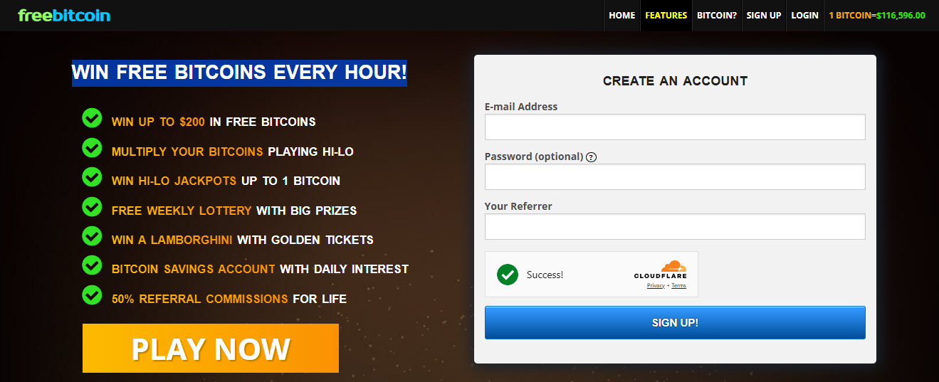 freebitcoin Screenshot 1