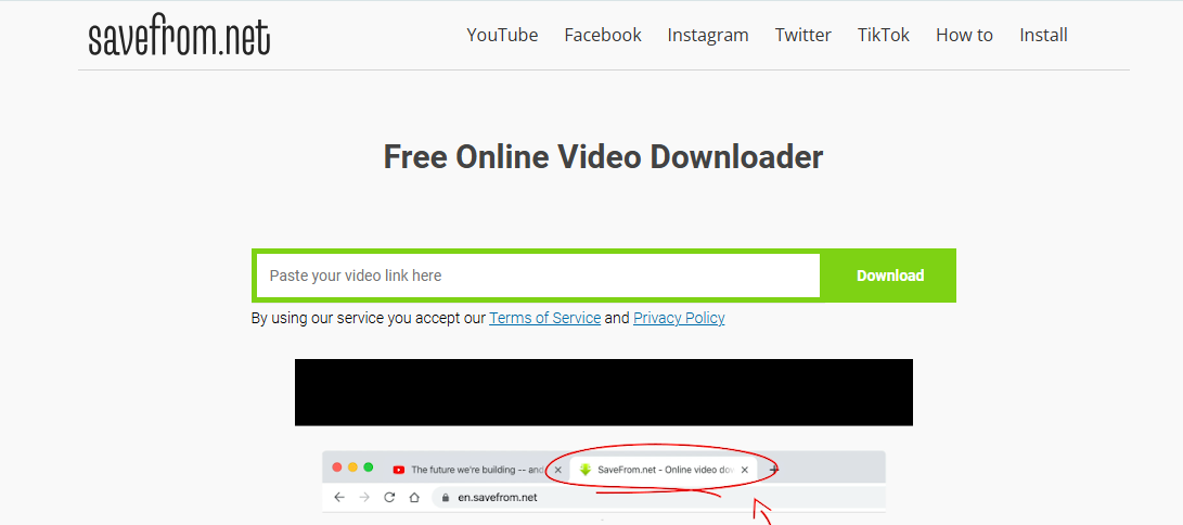 savefrom.net Screenshot 1