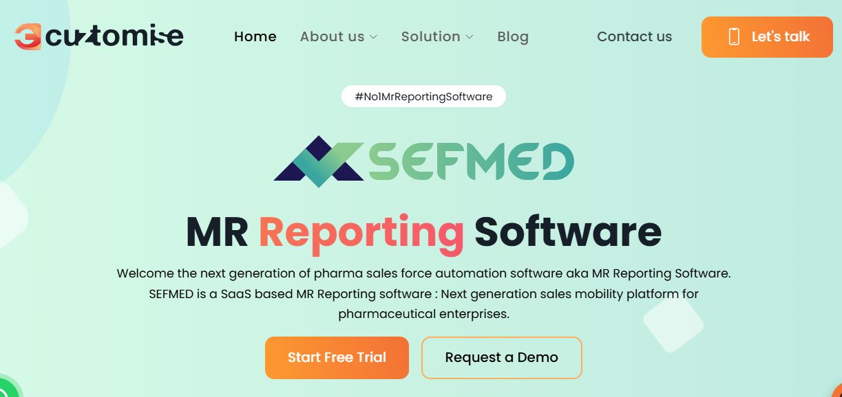 SEFMED MR Reporting Software Screenshot 1