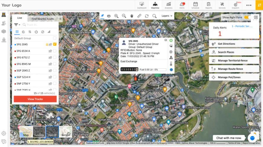 AVLView GPS tracking software Screenshot 3