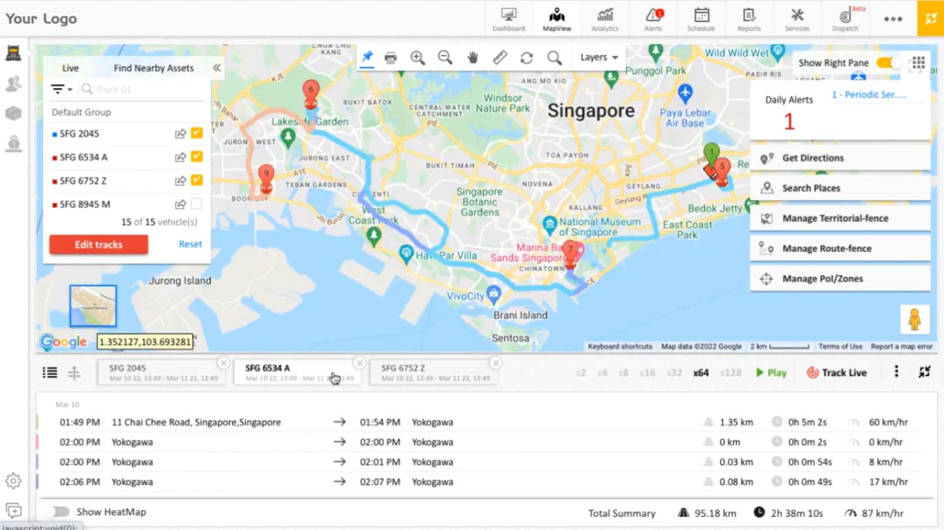 AVLView GPS tracking software Screenshot 4