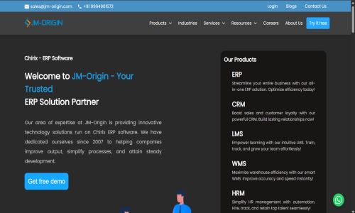 Chirix ERP Screenshot 1