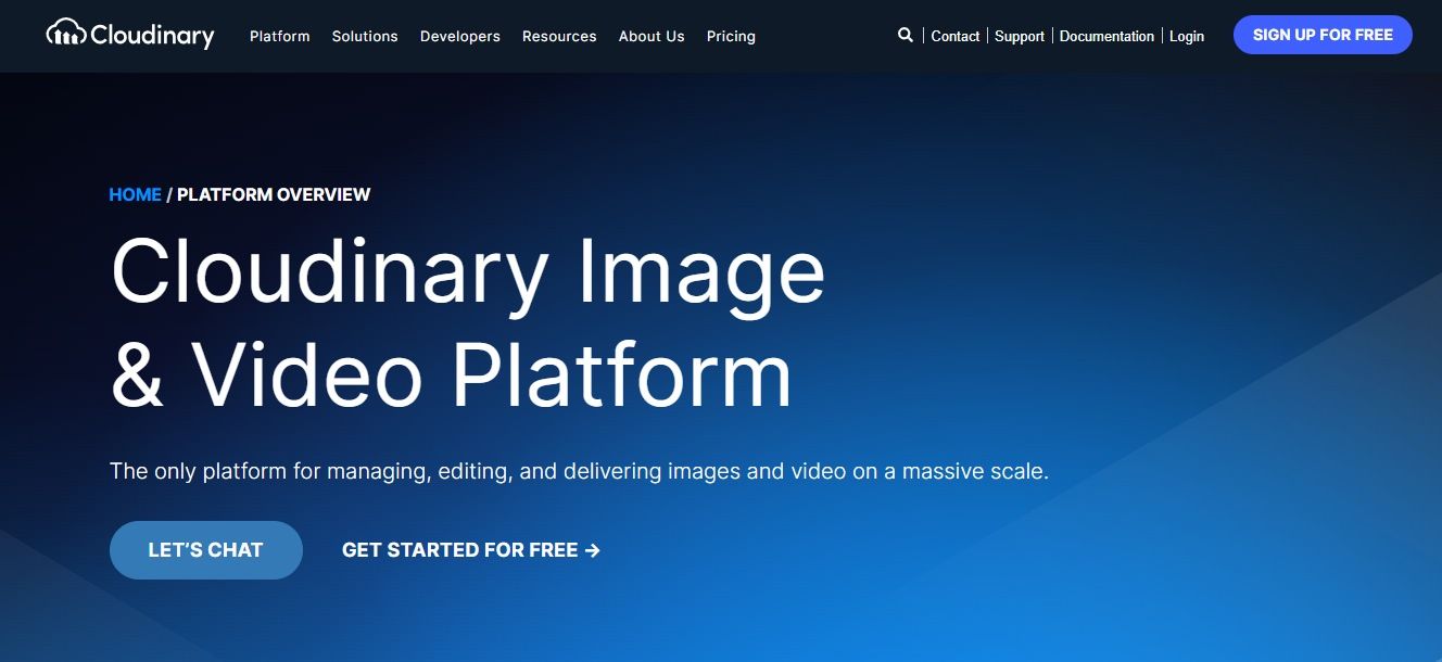 Cloudinary Image & Video Platform Screenshot 1