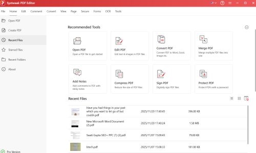 Systweak Pdf Editor Screenshot 1