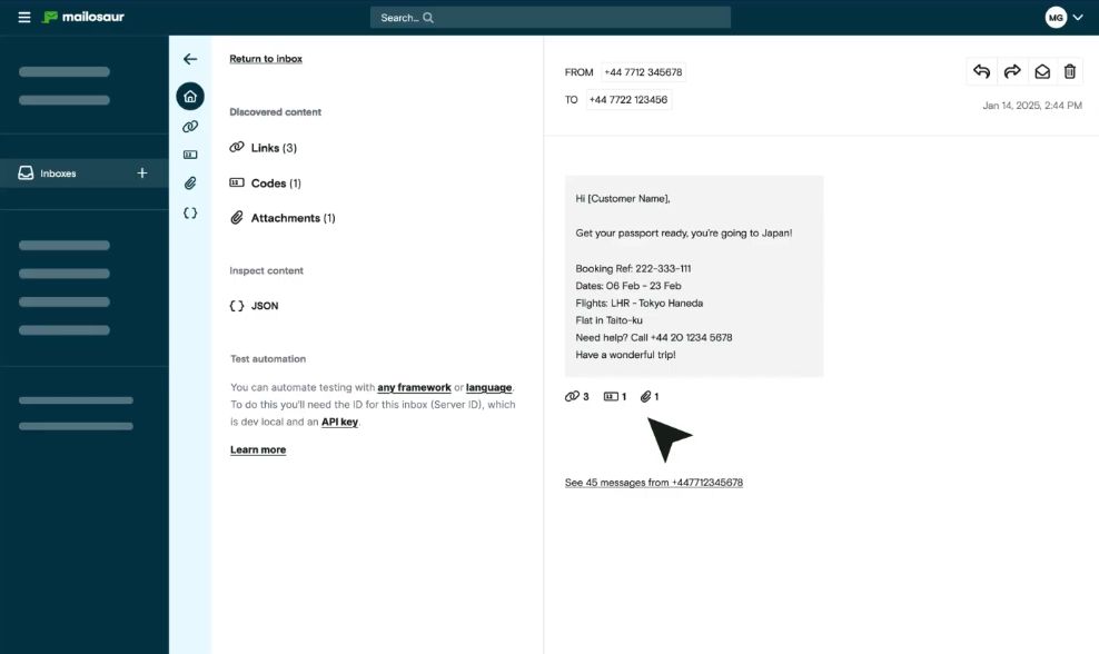 Mailosaur Screenshot 8