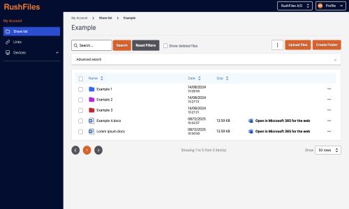 RushFiles Screenshot 1
