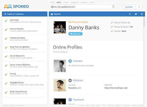 Spokeo Screenshot 1
