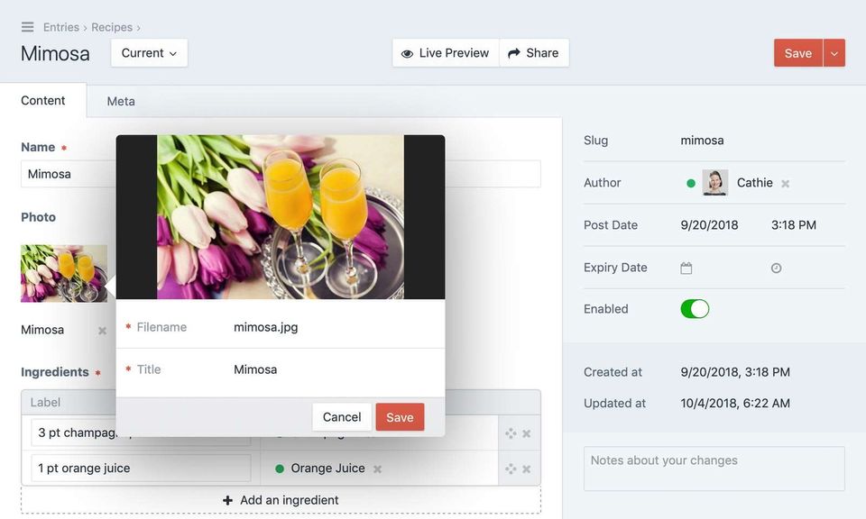 Craft CMS Screenshot 4