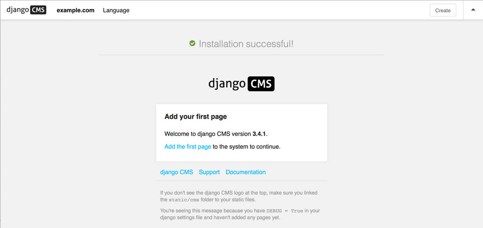 django CMS Screenshot 1