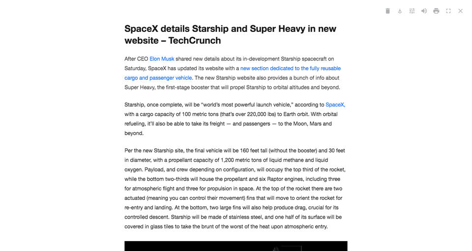 Reader Mode Screenshot 2