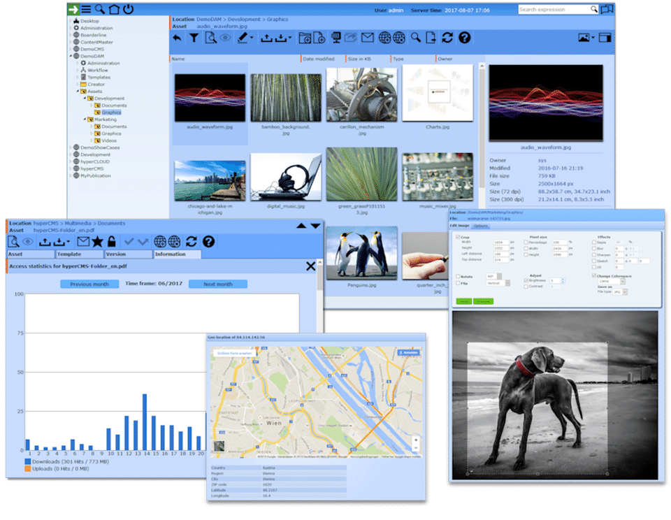 hyperCMS Screenshot 1