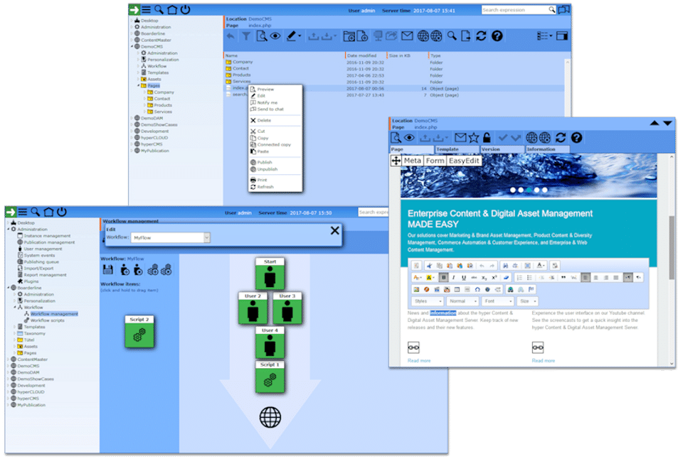 hyperCMS Screenshot 2