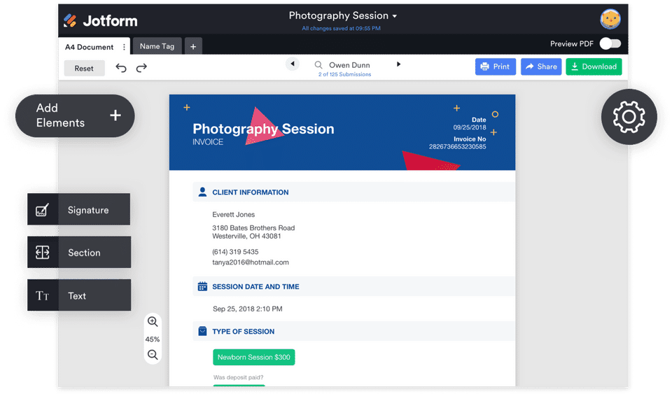 Jotform PDF Editor Screenshot 1