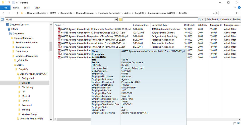 Document Locator Screenshot 2