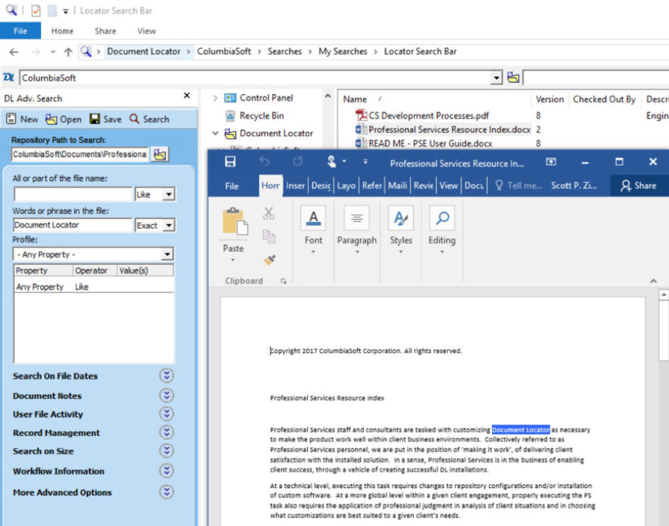 Document Locator Screenshot 3