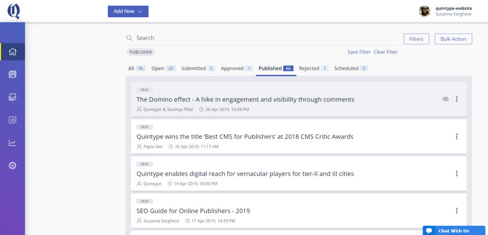 Quintype Screenshot 1