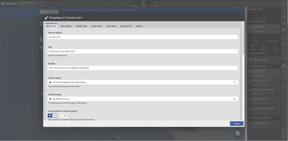 Scrivito Screenshot 6