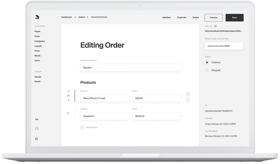 Payload CMS Screenshot 1