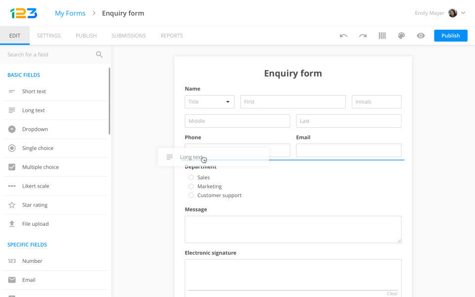 123FormBuilder Screenshot 1