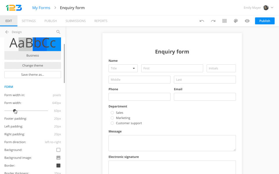 123FormBuilder Screenshot 2