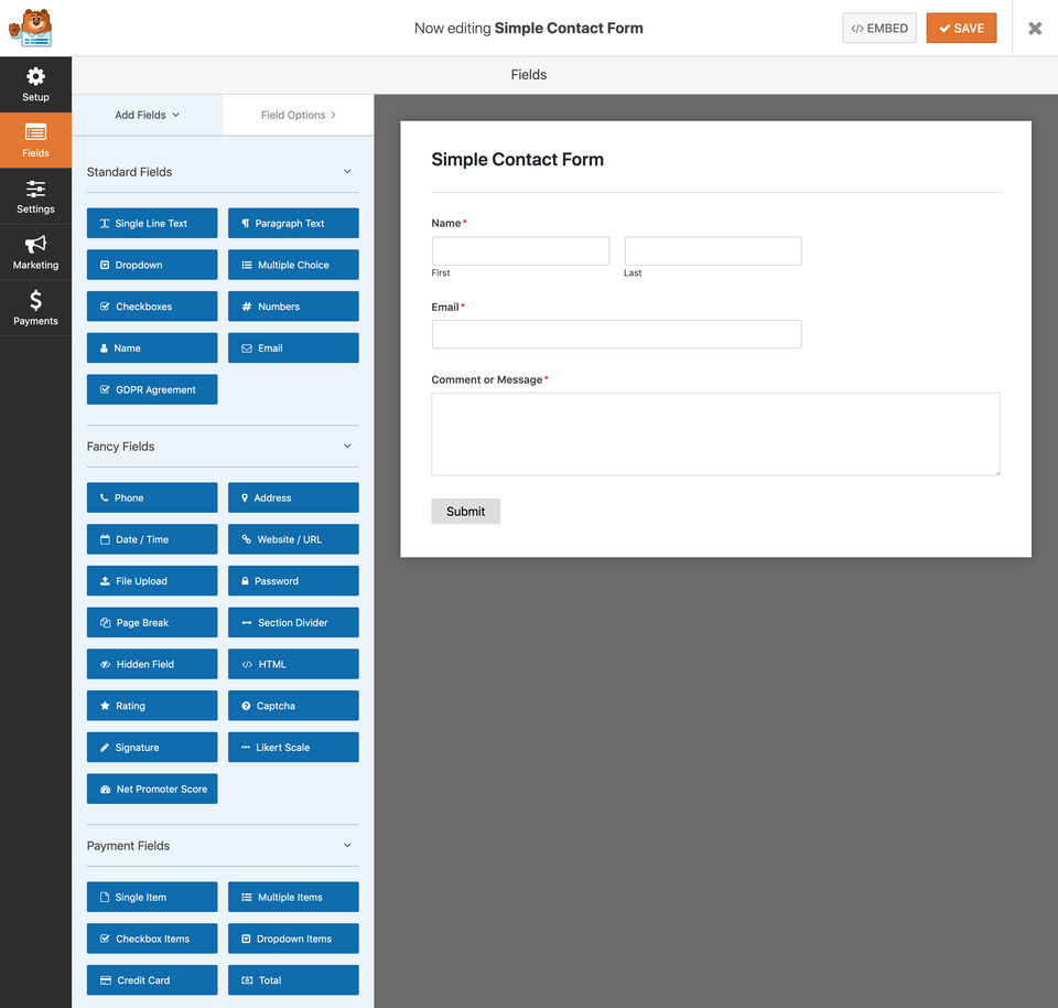 WPForms Screenshot 1