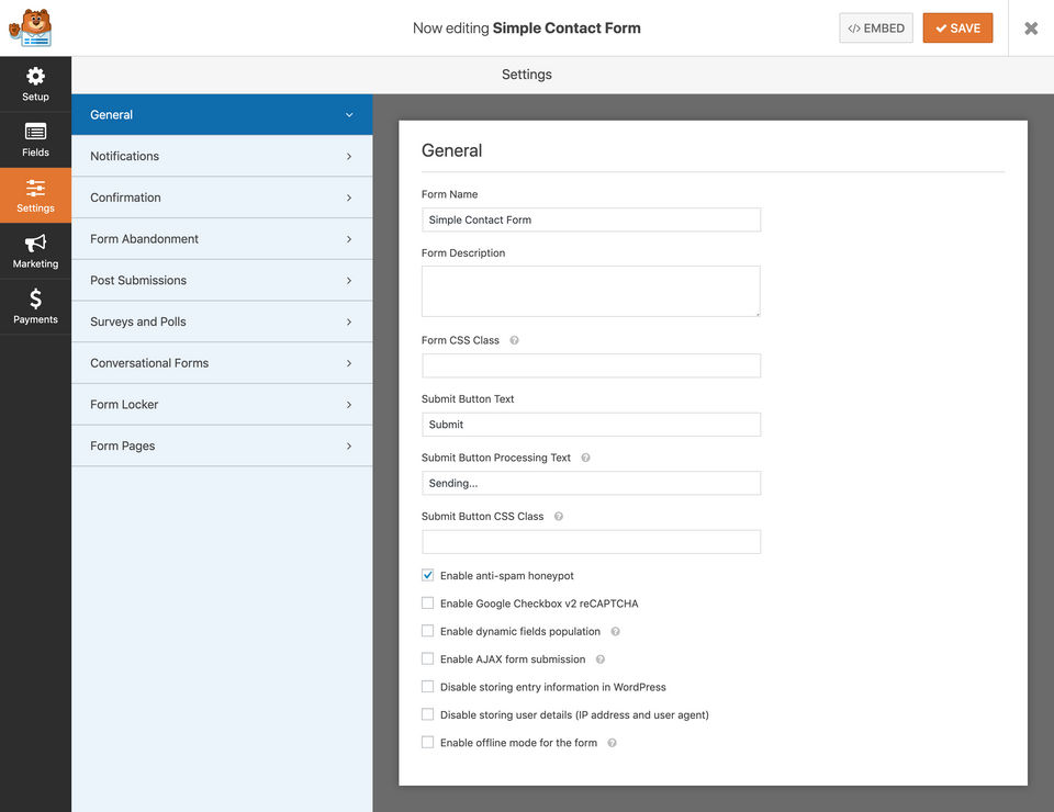 WPForms Screenshot 3