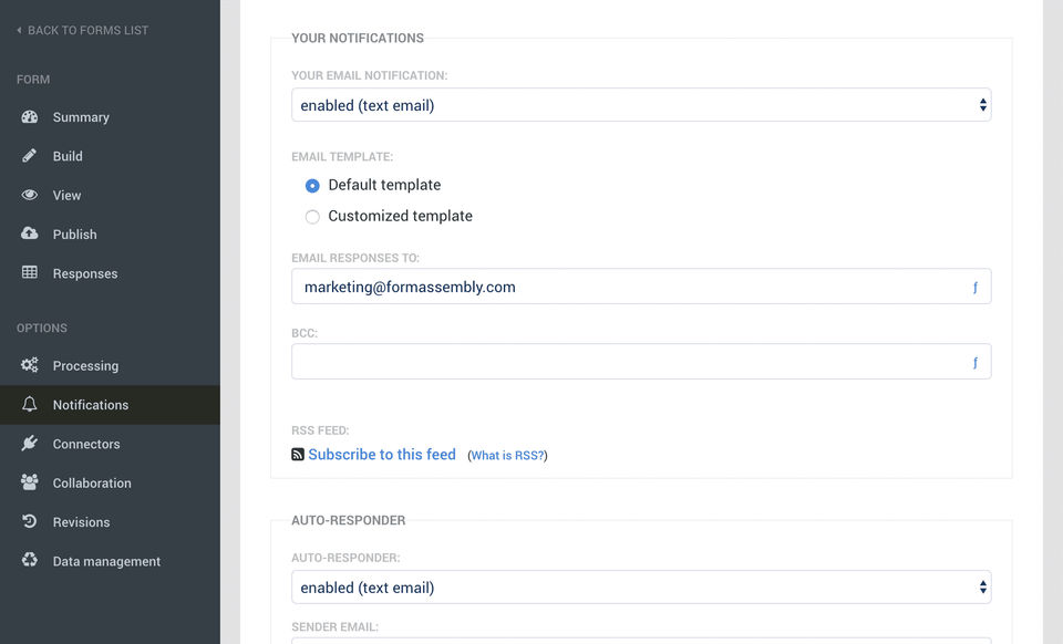 FormAssembly Screenshot 1