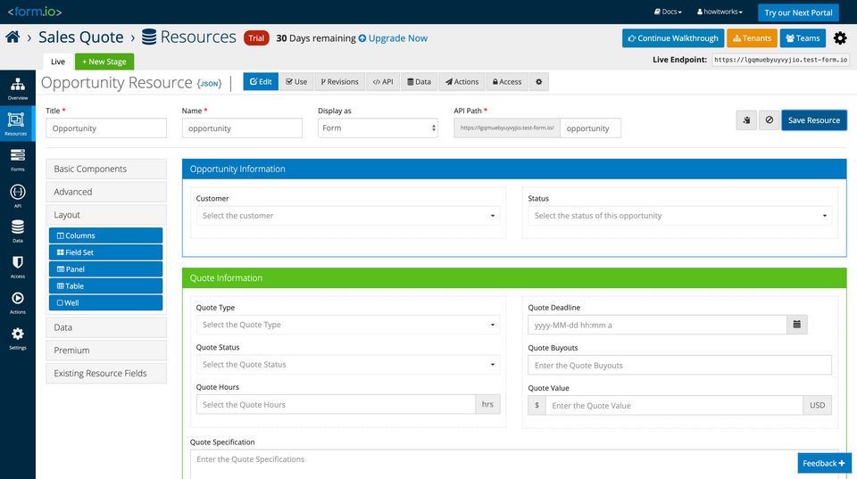 Form.io Screenshot 3